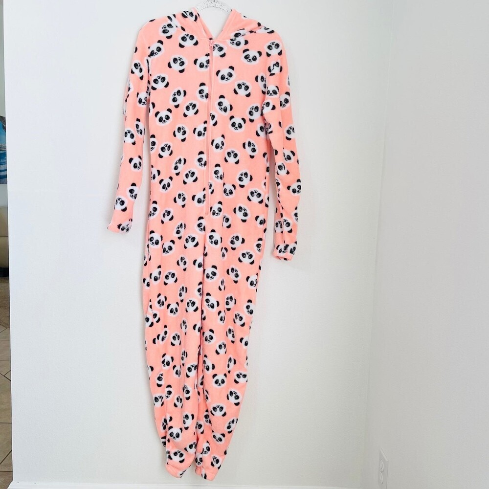 Pajamas Women’s One Piece Pajama. Size M. Orange Panda bear.